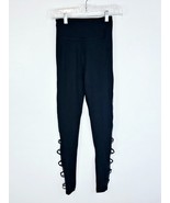 Victorias Secrets Leggings Womens 2 Black Cut Out Panel Strappy Open Hig... - $20.74 CAD