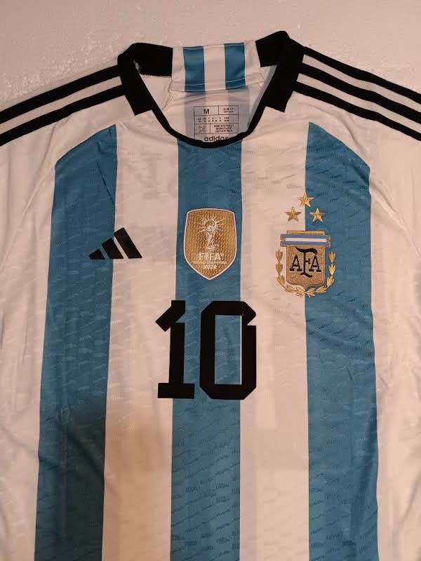 Lionel Messi Argentina 2022 World Cup Signature 3 Star Match Home