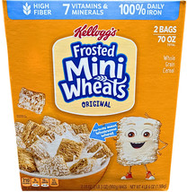 Kellogg&#39;s Frosted Mini Wheats Original Grain Cereal 2 x 35 Ounce Bag EXP... - €21,36 EUR