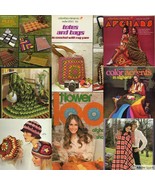 Vintage Knitting Crochet Patterns Afghans 70s Retro Rad Designs You Pick  - £9.10 GBP+