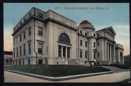 HISTORICAL BUILDING in DES MOINES IA * not mailed Acmegraph postcard #3817 - $4.90