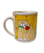 Cats Meow Mug Yellow NOS Vintage 1986 Korea Get Well Gift Mothers Day - $258.35 MXN