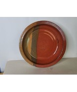 Studio Pottery Plate  Signed  Deep Red and Browns 8 Inches D - £19.49 GBP