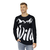 WILD Printed Long Sleeve Men&#39;s Shirt: Stylish &amp; Soft Polyester Hiking Top - £34.07 GBP+