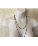 Silver Tone Rope Chain Necklace - £4.69 GBP