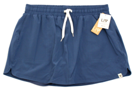LIV Outdoor Women&#39;s L Blue Skort Stretch Fabric Drawstring Elastic Waist - $49.49