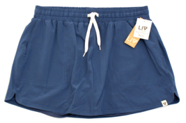 LIV Outdoor Women&#39;s L Blue Skort Stretch Fabric Drawstring Elastic Waist - £38.87 GBP