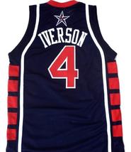 Allen Iverson #4 Team USA Basketball Jersey Navy Blue Any Size image 5