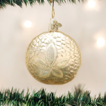 OLD WORLD CHRISTMAS SAND DOLLAR GLASS NAUTICAL COASTAL CHRISTMAS ORNAMEN... - £11.09 GBP