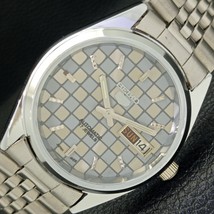 REFURBISHED SEIKO 5 AUTOMATIC MENS WATCH JAPAN MADE GREY DIAL CUSTOM a44... - $45.99