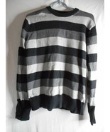 GAP Black and Grey Striped Sweater wool cotton Blend Size S Unisex - $59.98