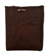 Zara Oversized Black Scarf Wrap Shawl 80x47 Fringe Edge Soft Twill - $183.80 MXN