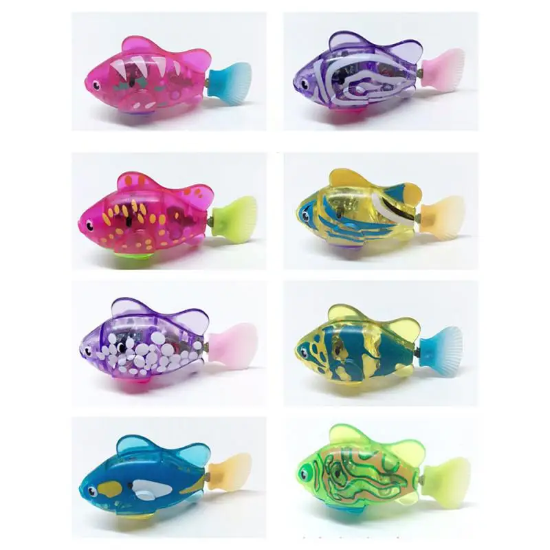  bath toys interactive colorful fish toys swimming bath plastic fish toys floating wind thumb200