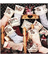 Christmas Stockings Bells Angel Sleigh Baby Heirloom Cross Stitch Patterns - $11.99