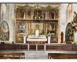 Santa Barbara Mission Altar Interior Santa Barbara CA DB Postcard U19 - $2.63