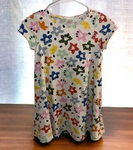 Hanna Anderson Girls Glower Dress US 8 130 Floral Short Sleeve Colorful - $16.34