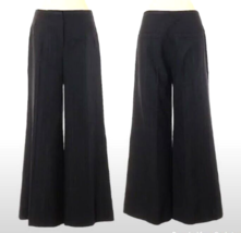 Anthropologie Taikonhu Pants Size 26&quot;  Black Wide Leg Lined Trousers Woo... - £21.52 GBP