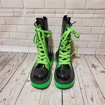 Demonia Goth Rave Emo Slime Electric Fusion UV Platform Boots US Size 6 - £47.81 GBP