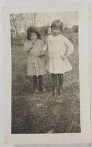 RPPC Darling Young Girls c1900s Cute Edwardian Button Shoes Postcard R7 - $5.95