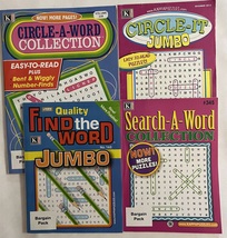 Mixed Lot Of 4 Circle-A-Word Circle-It Find The Word Search Puzzle Books 2013/22 - £17.17 GBP