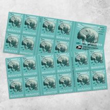 Manatee Design 1 Booklet of 20 Postage Stamps - $17.99