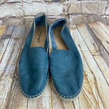 Free People Laurel Canyon Blue Leather Espadrilles Size 39 US 9 - £43.52 GBP