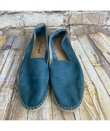 Free People Laurel Canyon Blue Leather Espadrilles Size 39 US 9 - £42.57 GBP