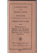 Constitution Of The Grand Lodge Brotherhood Of Railway And Steamship Cle... - $10.19 CAD