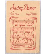 Ancaster Golf Club Spring Dance Tower Club Music Morgan Thomas 1940s-50s - $9.89