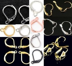 Lever Back Earring Hoop Plated - Silver, Gold, 925 Sterling Stamped 12 K... - $63.22 MXN