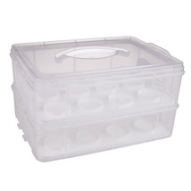 Daily Bake 24-Cup Stackable Cupcake Carrier (White) - £60.49 GBP