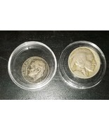 1925 Buffalo Nickel  - 1964 Dime - $6.81 CAD