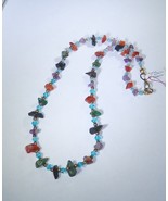 Necklace Bead Various Colors Shapes Sizes 19&quot;+ Lobster Clasp Upcycled Ha... - $12.00