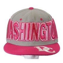 Washington DC City Hunter Headwear Snapback Cap Hat Pink And Gray LARGE-XL - £4.77 GBP