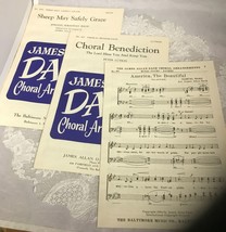 (3) Vintage Choral Sheet Music James Allan Dash &quot;The Lord Bless You &amp; Ke... - $9.89
