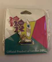 2012 London Olympics Games Mascot Sail Boat Sailing Waterskiing Pin - £15.69 GBP