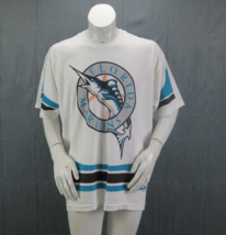 Florida Marlins Shirt (VTG) - Big Logo Print by Pro Player - Men&#39;s XL (NWT) - £51.21 GBP