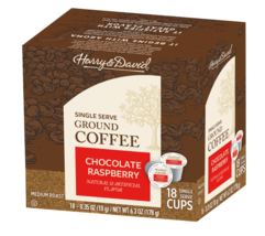 Harry &amp; David Gourmet Coffee, Chocolate Raspberry, 18 Single Serve Cups - $13.99