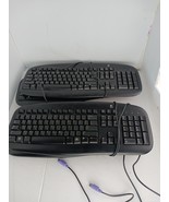 Lpt of 4 Logitech Deluxe Computer Keyboard PS2 Black Y-SU61 *TESTED* - $386.08 MXN