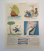 Print Ad Dextrose Sugar Mayflower Pilgrim Food Energy Vintage 1945 10 3/... - $16.65