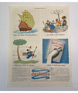 Print Ad Dextrose Sugar Mayflower Pilgrim Food Energy Vintage 1945 10 3/... - £13.03 GBP