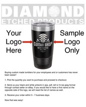 ENGRAVED Custom Personalized Name/Logo 20oz Stainless Steel Tumbler Blac... - £18.34 GBP