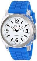 New Tko Orlogi TK558-WBL Unisex Milano Junior Acrylic Case White Dial Blue Watch - £22.11 GBP