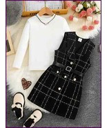 Spring 2025 Fashion Kids 2-piece ceremonial dress for cute girls  Solid ... - $35.63 CAD+