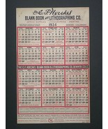 CF Hoeckel Blank Book and Lithographing Co.1934 Wall Calendar Denver Col... - $39.99