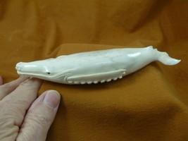 Whale-w73 Humpback Whale shed ANTLER figurine Bali detailed love watchin... - $224.39