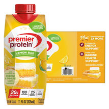 PREMIER PROTEIN SHAKES SUPPLEMENT DRINKS NUTRITION LEMON BAR FLAVOR BULK... - $43.99