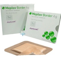 Mepilex Border AG 17cm x 20cm Bordered Silver Foam Dressings - £27.11 GBP