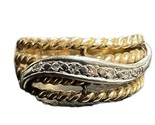 .15 Unisex Fashion Ring 14kt Yellow and White Gold 373874 - £318.20 GBP