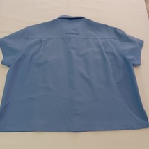 Vintage John Blair RN#81700 Men's Blue Button Up Pockets Short Sleeve Shirt 2XL image 12